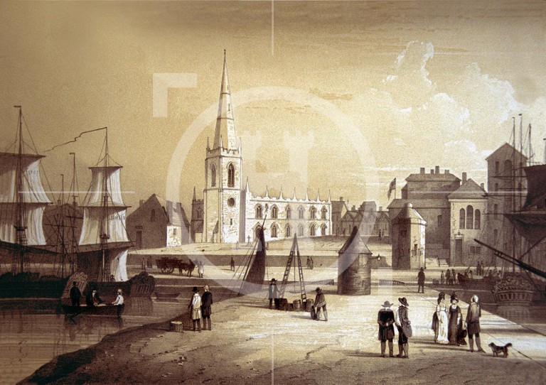 The Church of Our Lady and St Nicholas and quaysides, 1797.c
